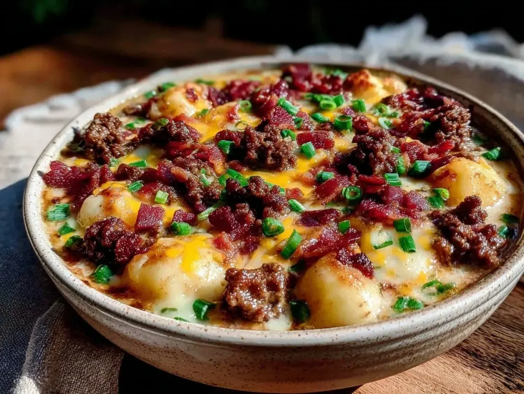 instant pot loaded cheeseburger soup - featured image