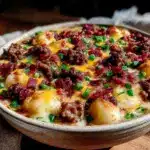 instant pot loaded cheeseburger soup - featured image