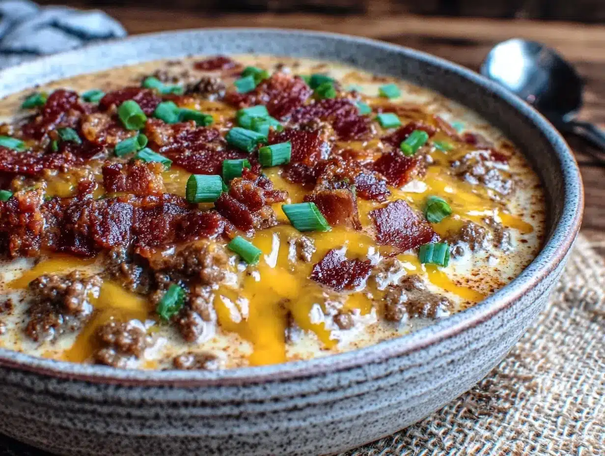 instant pot loaded cheeseburger soup preparation steps