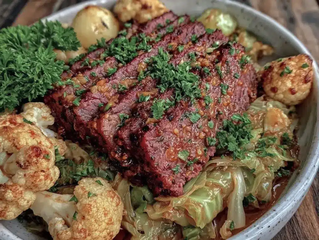 keto corned beef and cabbage recipe - featured image