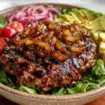 keto loaded burger bowl - featured image