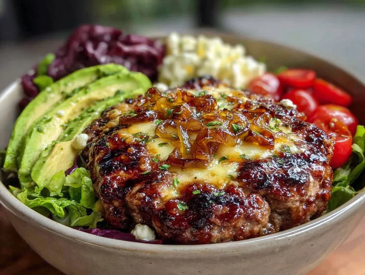 keto loaded burger bowl preparation steps