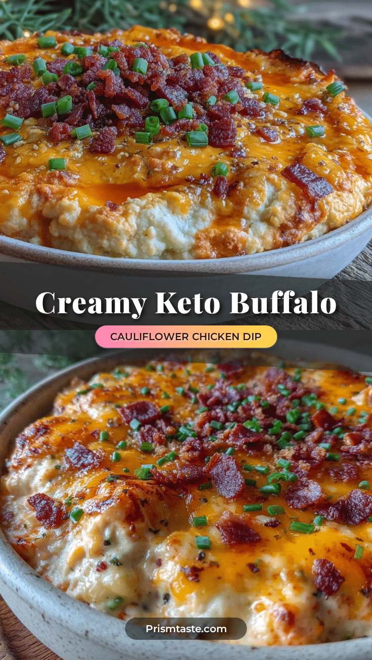 keto loaded cauliflower buffalo chicken dip recipe