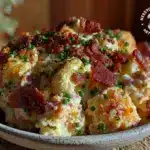 keto loaded cauliflower potato salad - featured image
