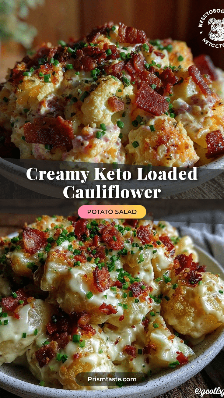 keto loaded cauliflower potato salad recipe