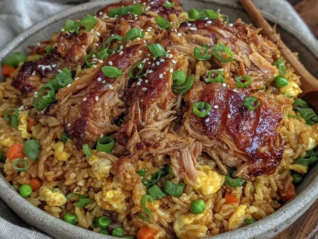leftover rotisserie chicken fried rice - featured image