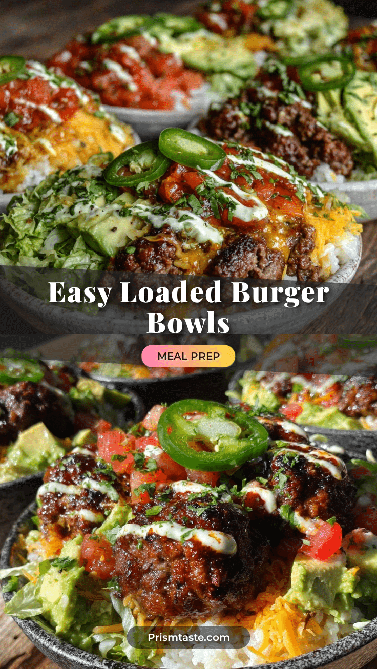 loaded burger bowls recipe