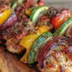 loaded grilled chicken kabobs - featured image