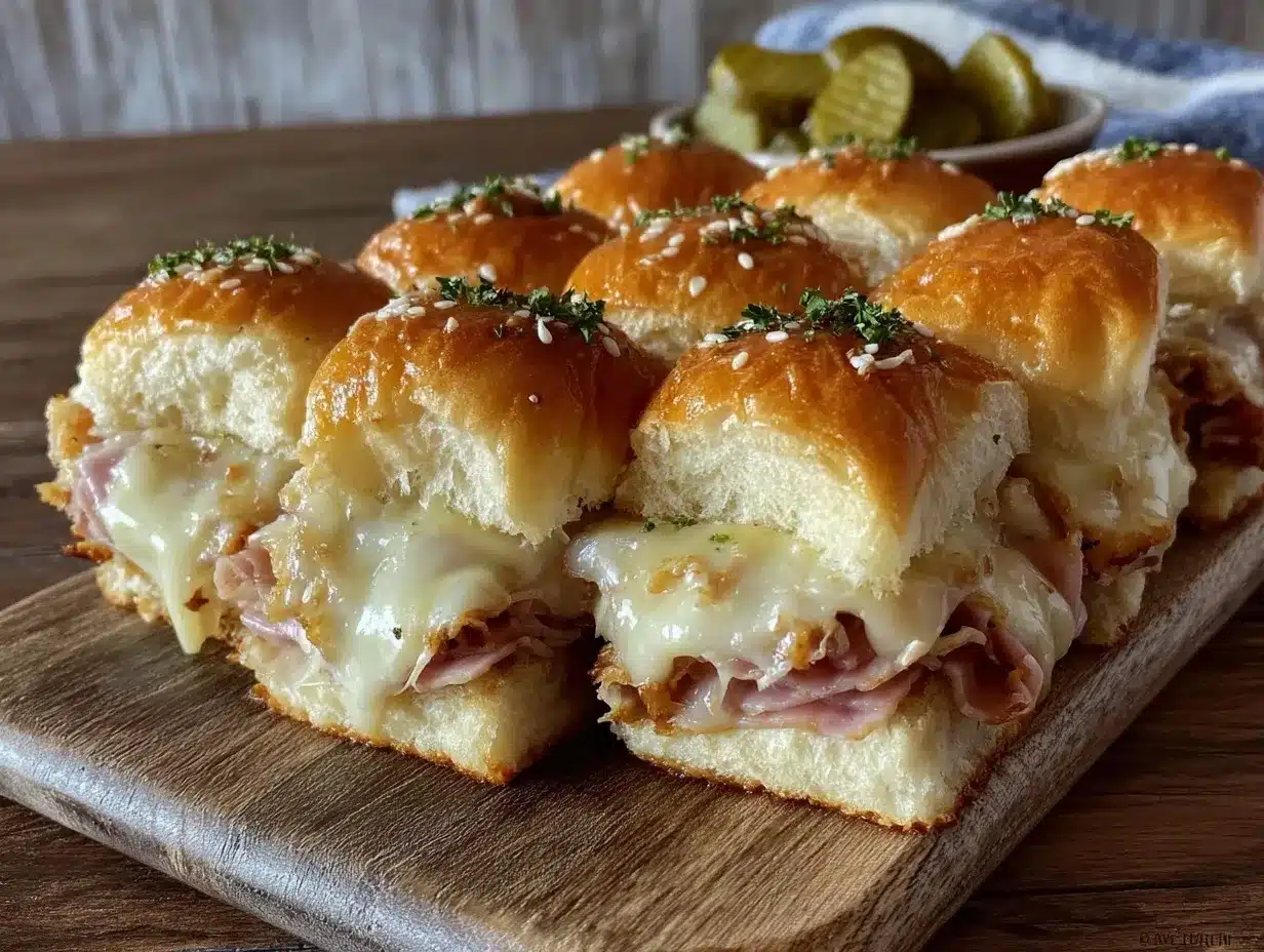 loaded ham and cheese sliders preparation steps