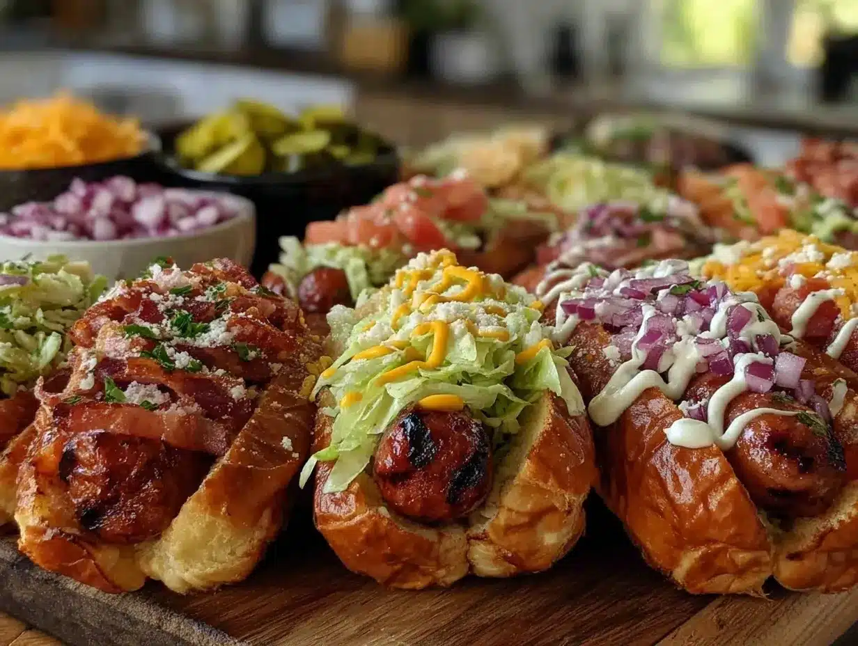 loaded hot dog bar preparation steps