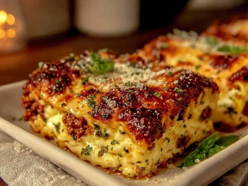 loaded lasagna for two - featured image