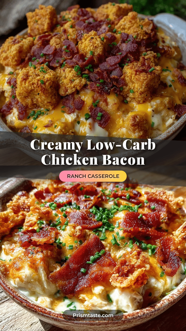 low carb chicken bacon ranch casserole recipe