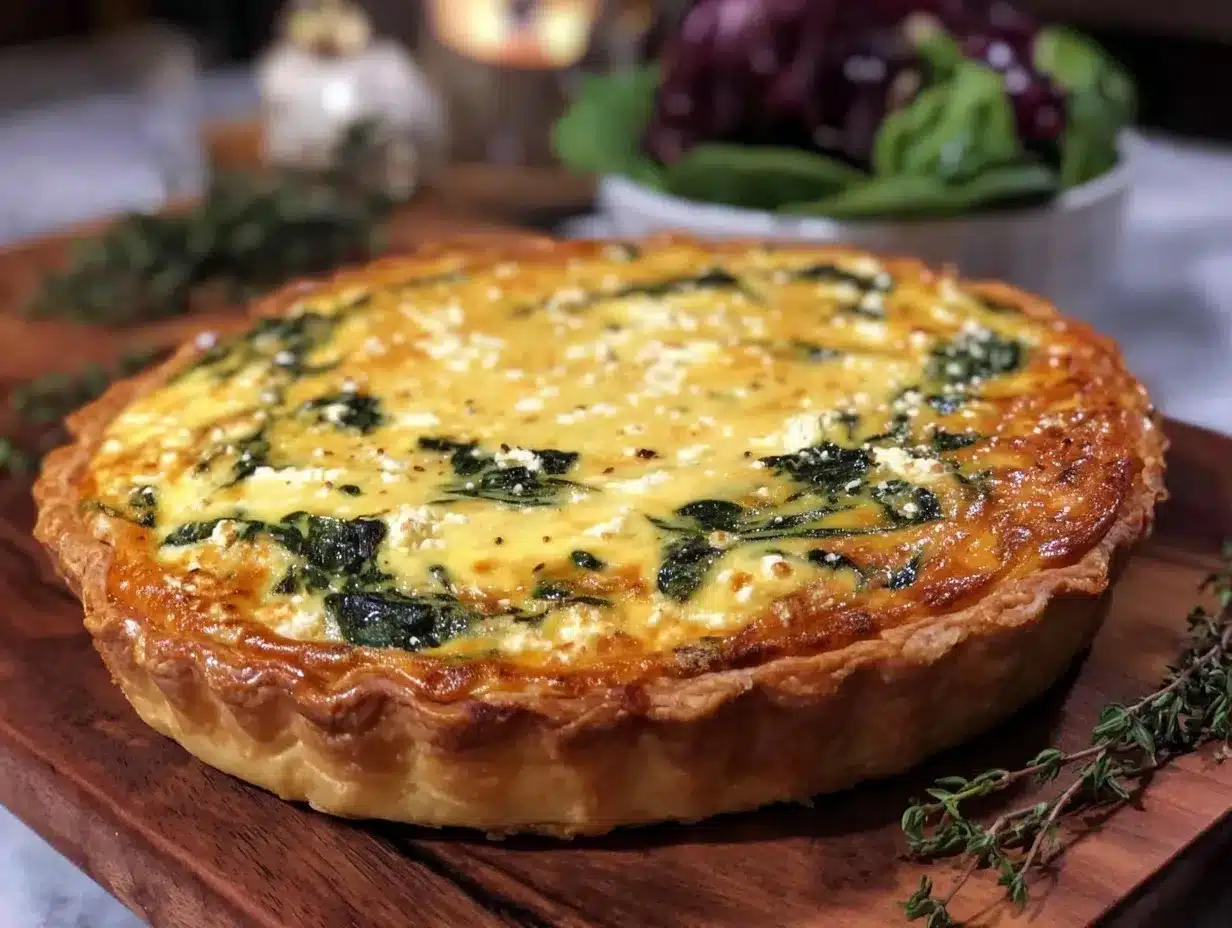 make-ahead quiche with spinach and cream cheese preparation steps