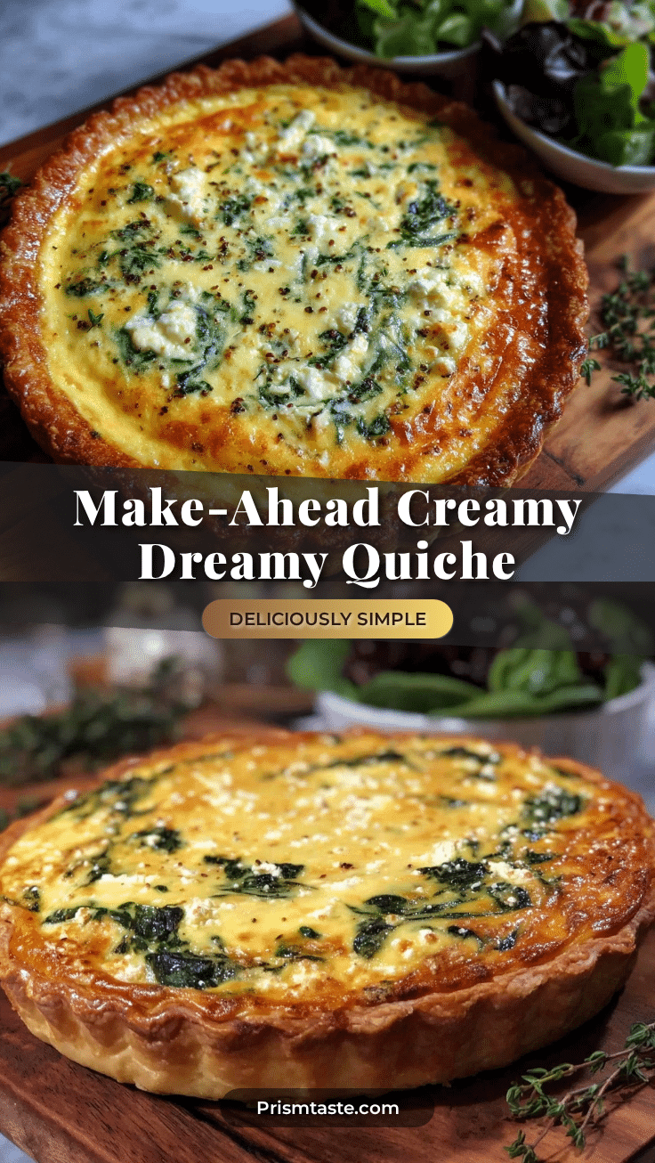 make-ahead quiche with spinach and cream cheese recipe