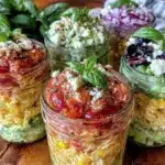 mason jar pasta salad - featured image