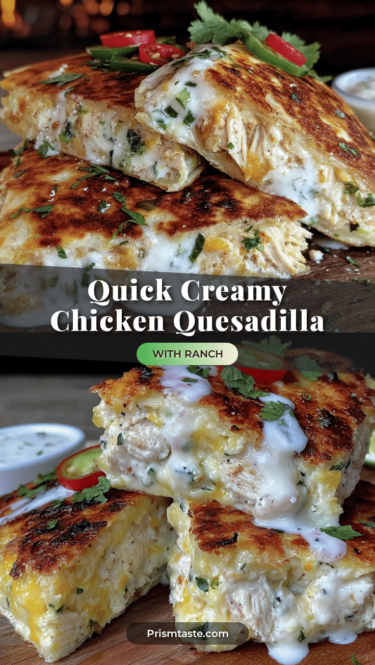 quick creamy chicken quesadilla recipe