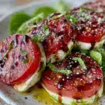 quick fresh loaded caprese salad - featured image