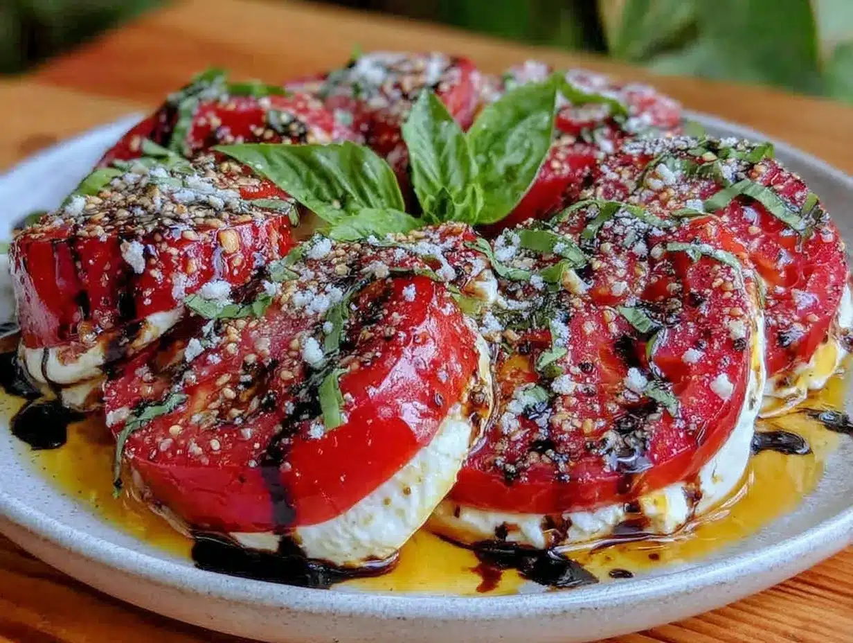 quick fresh loaded caprese salad preparation steps