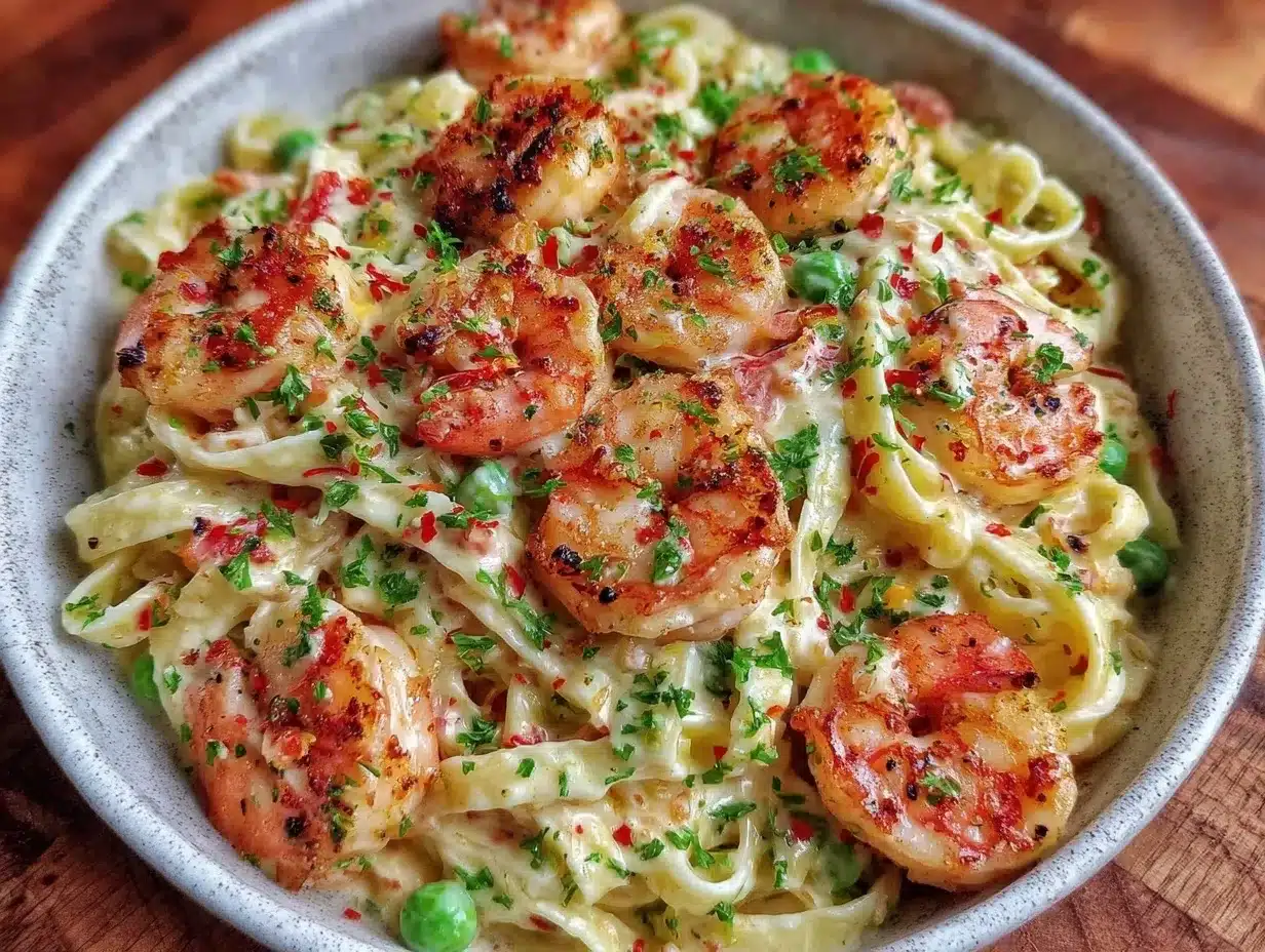 quick one-pot loaded shrimp pasta preparation steps