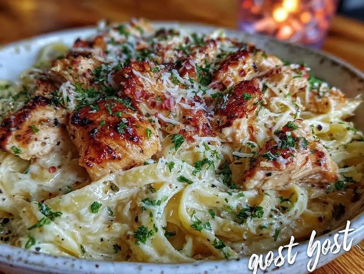 rotisserie chicken creamy pasta preparation steps