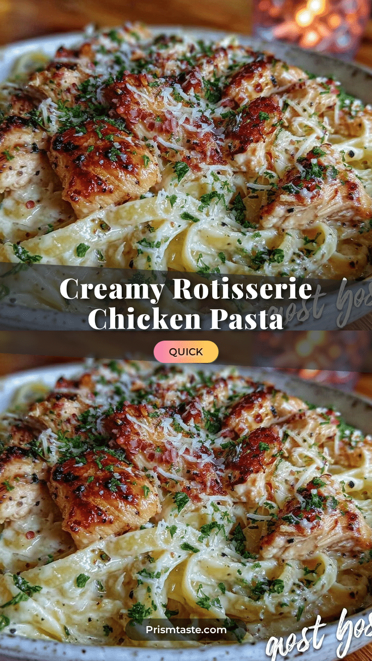 rotisserie chicken creamy pasta recipe
