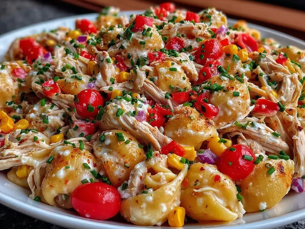 rotisserie chicken pasta salad preparation steps