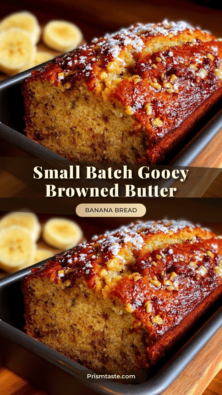small batch browned butter banana bread recipe