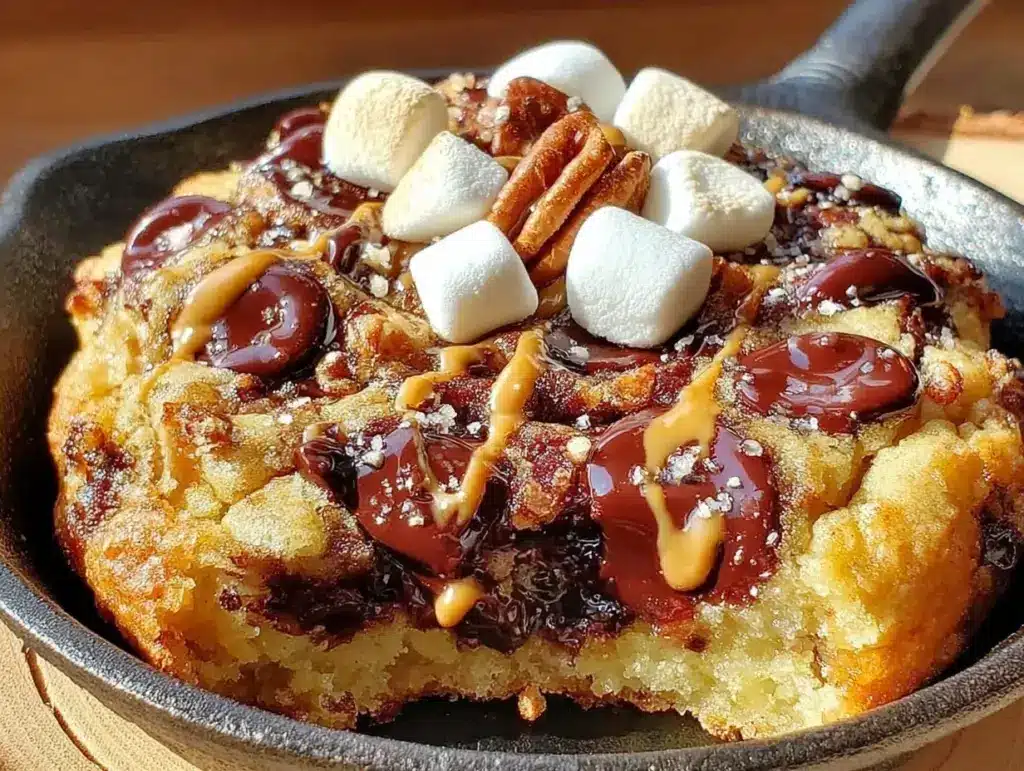 small batch loaded cookie skillet recipe - featured image