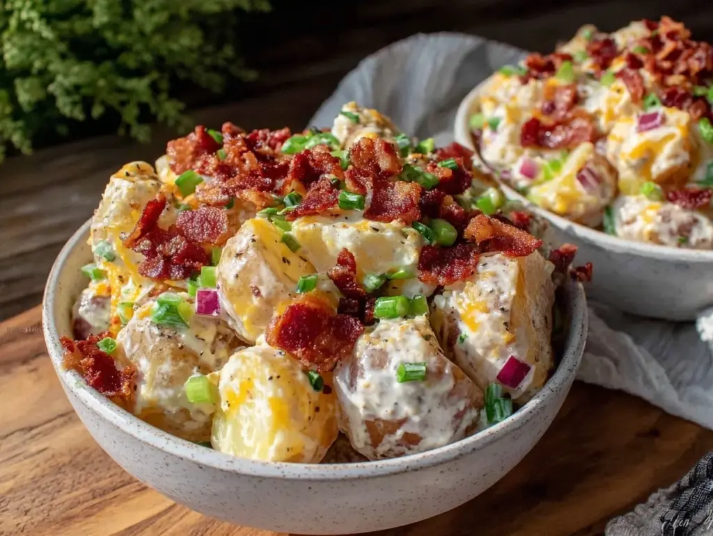 small batch loaded potato salad - featured image