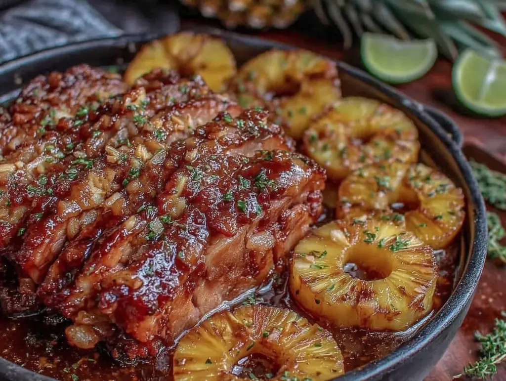 sweet glazed ham - featured image