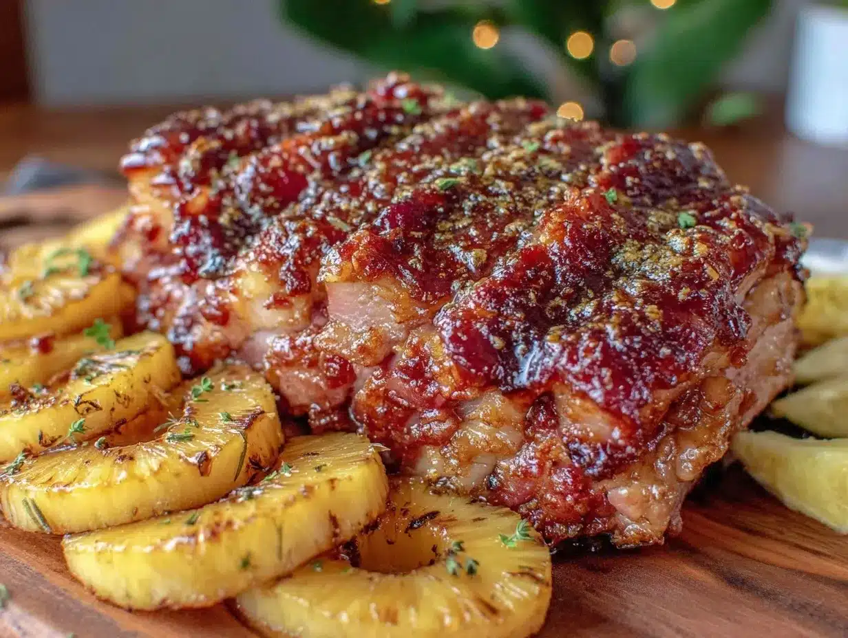 sweet glazed ham preparation steps