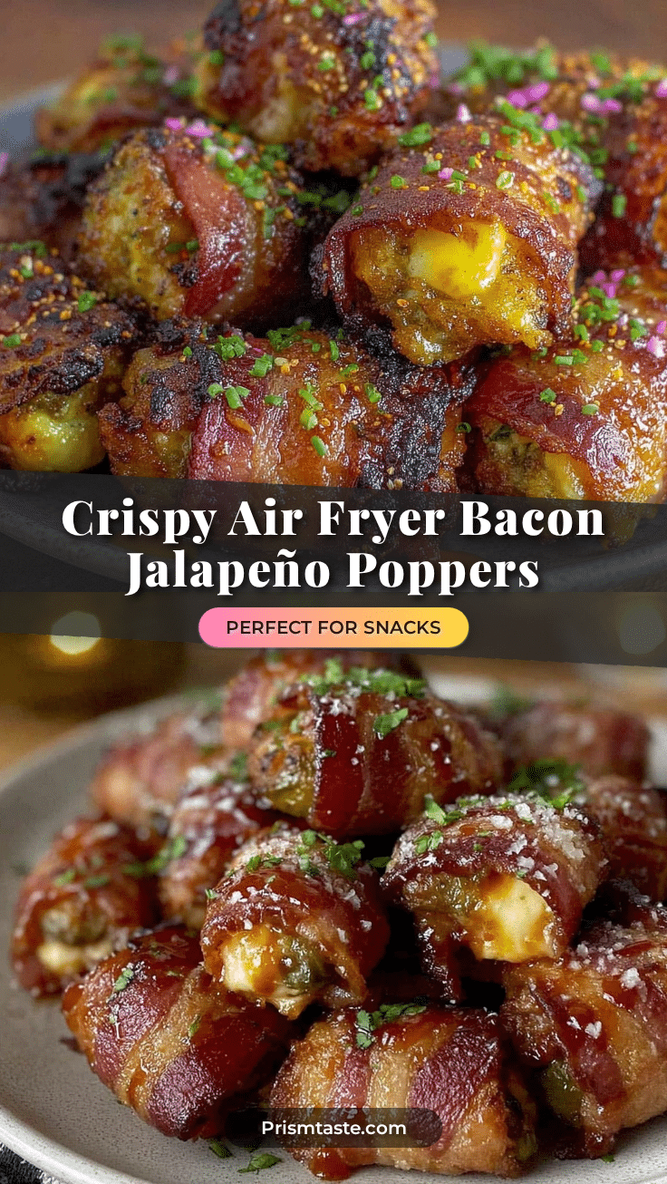 air fryer bacon wrapped jalapeño poppers recipe