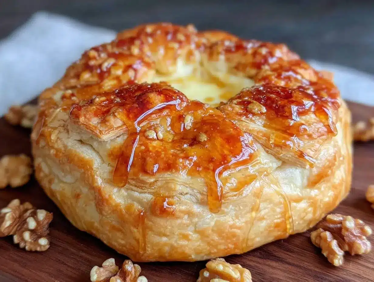 baked brie in puff pastry preparation steps