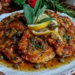 brown butter sage chicken piccata - featured image