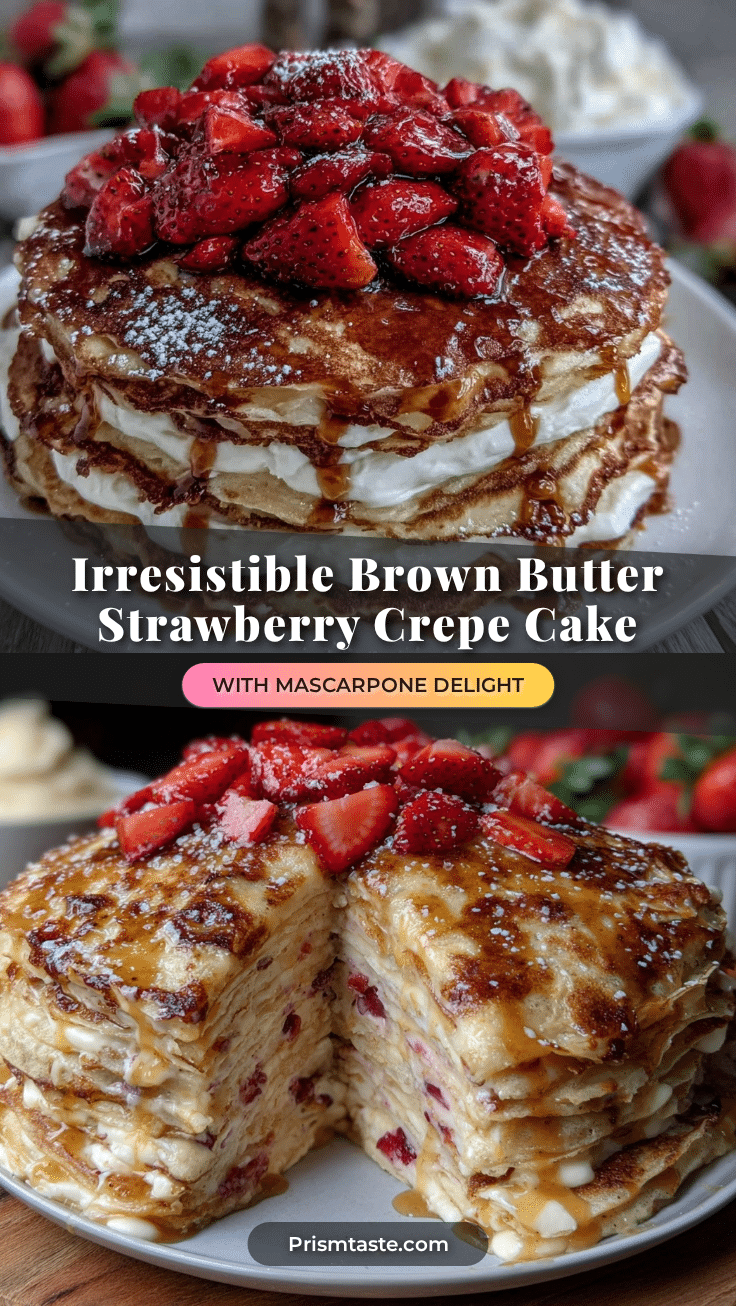 brown butter strawberry crepe cake recipe