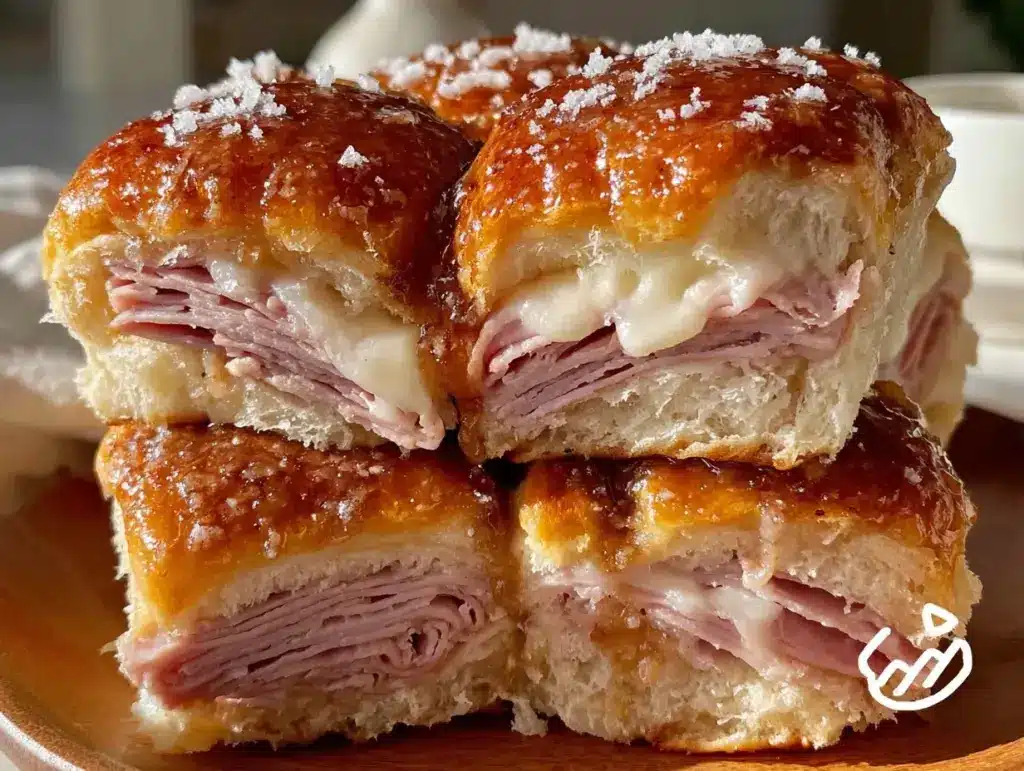 brown sugar glazed ham sliders - featured image