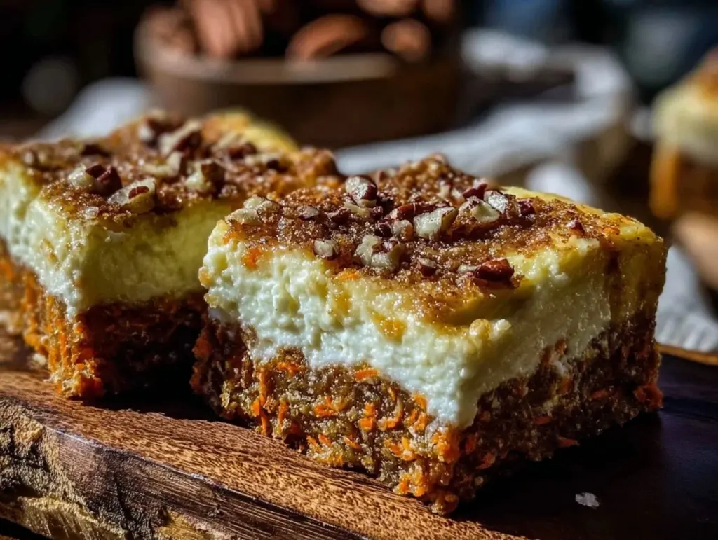 carrot cake cheesecake bars - featured image