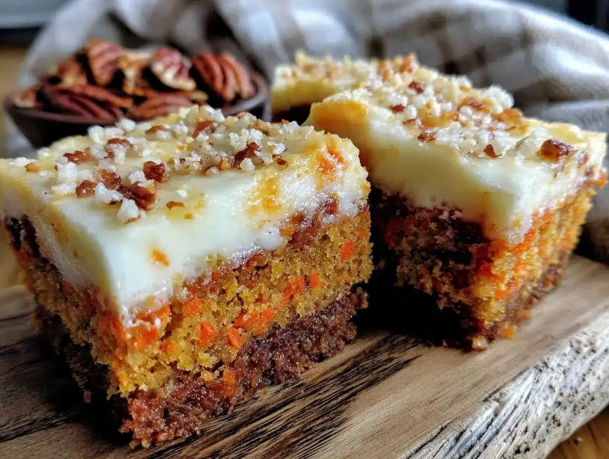 carrot cake cheesecake bars preparation steps