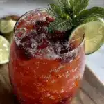 cherry limeade mocktail - featured image