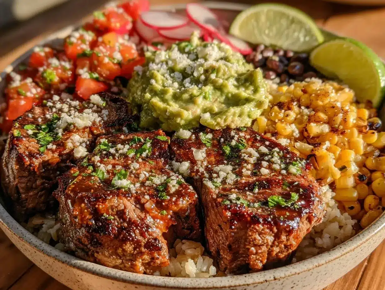 copycat chipotle steak burrito bowl preparation steps