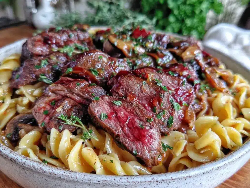 cowboy butter steak pasta - featured image