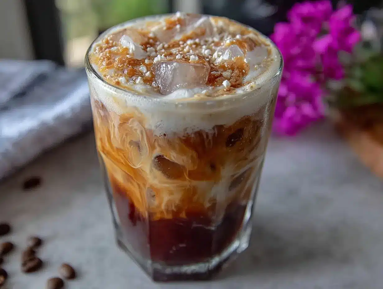 creamy ballerina cappuccino iced latte preparation steps