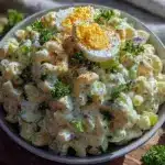 creamy classic macaroni salad - featured image