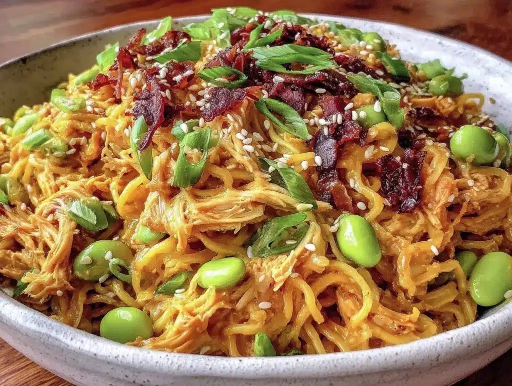 creamy cold sesame noodle salad - featured image