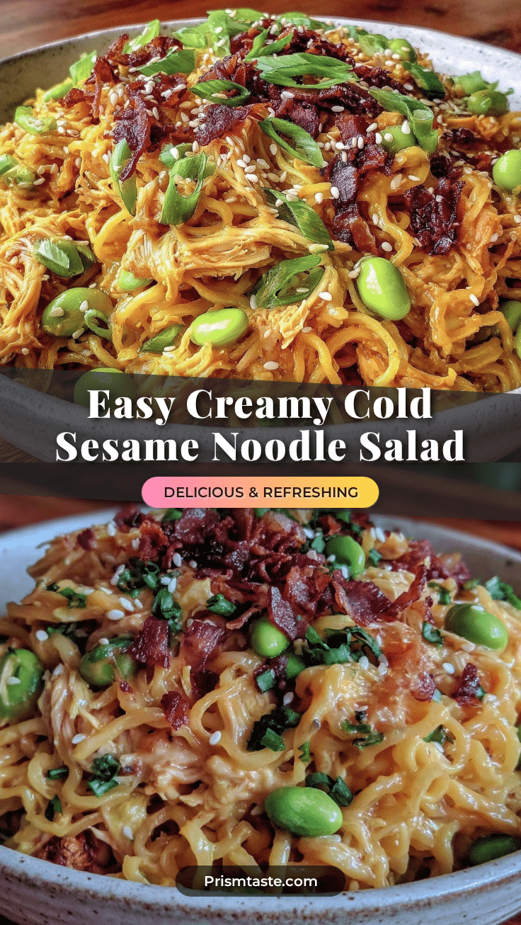 creamy cold sesame noodle salad recipe