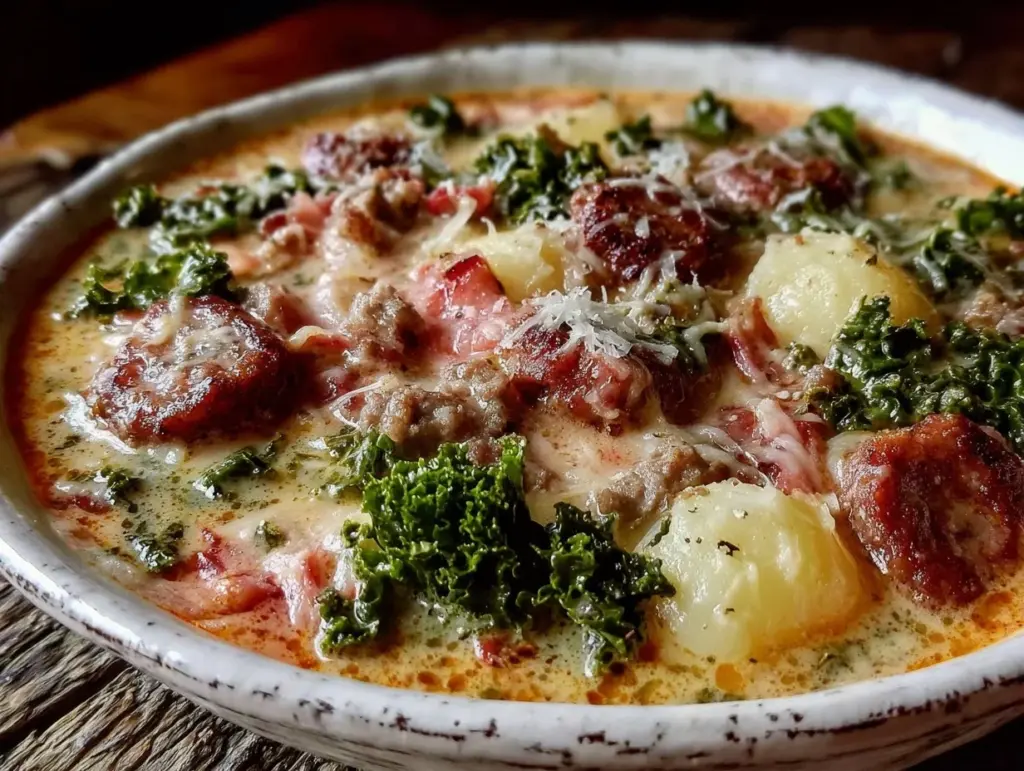 creamy copycat olive garden zuppa toscana soup - featured image