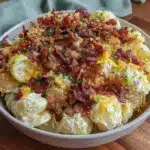 creamy deviled egg pasta salad - featured image