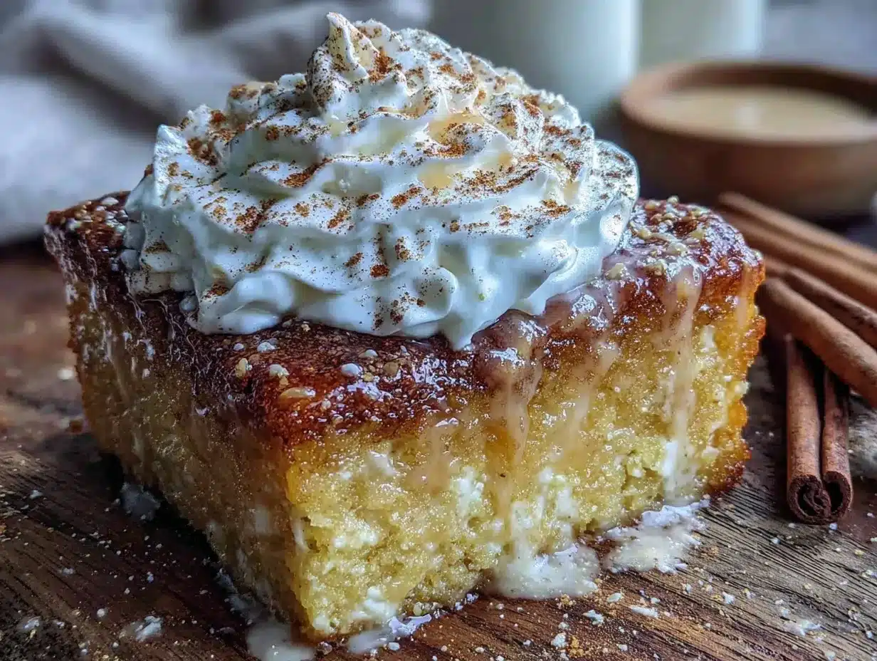 creamy horchata tres leches poke cake preparation steps