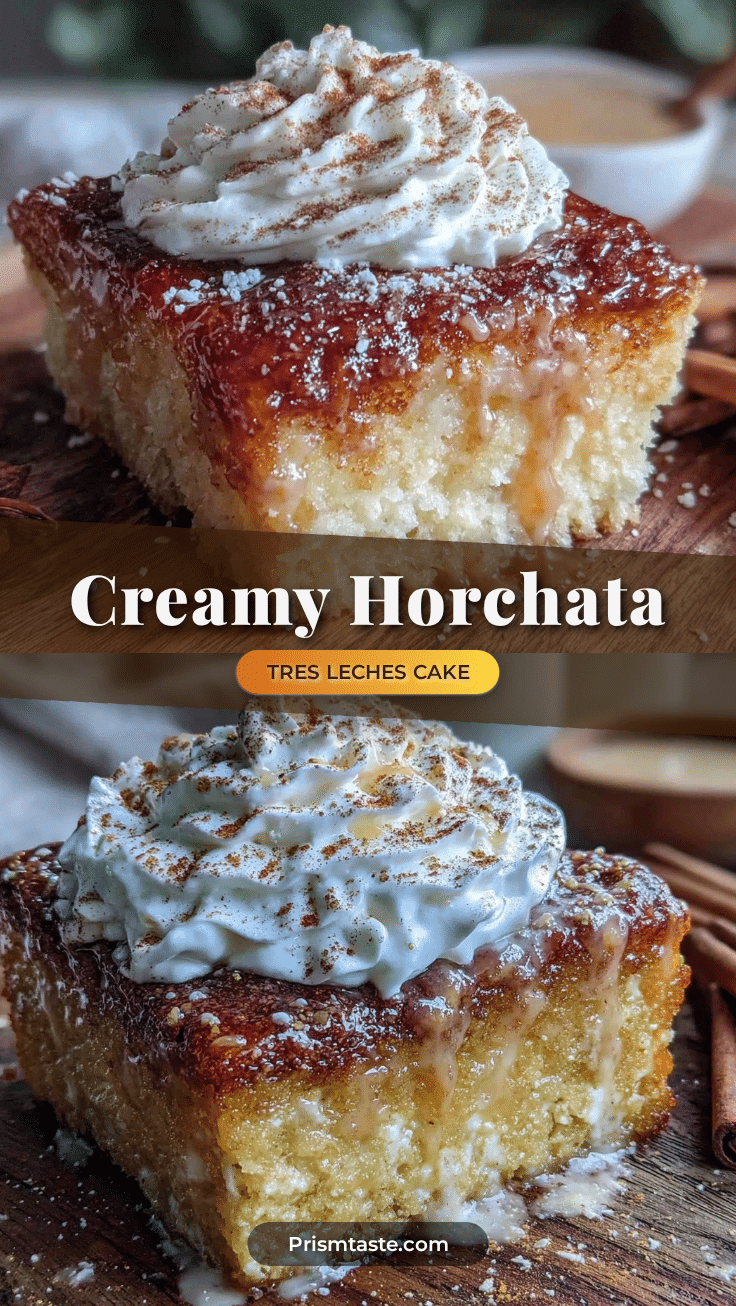 creamy horchata tres leches poke cake recipe
