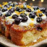 creamy lemon blueberry overnight french toast bake - featured image